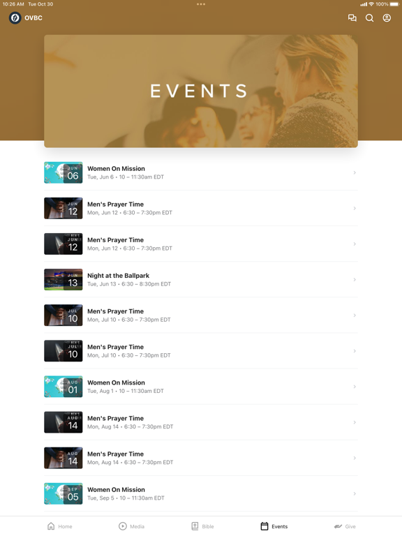 Oak View Baptist Church iPad screenshot 3 - Education app