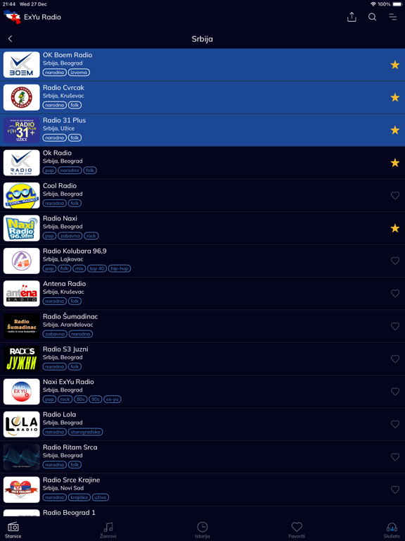 Télécharger ExYu Radio stanice uzivo pour iPhone / iPad sur l'App Store  (Musique)