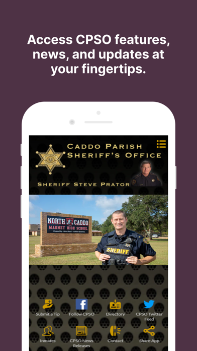 Caddo Parish Sheriff's Office Screenshot