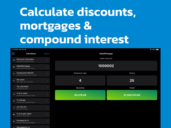 Screenshot #5 pour Calculateur de pourcentage ٞ