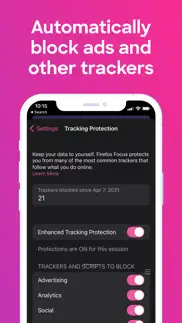 firefox focus: privacy browser iphone screenshot 3