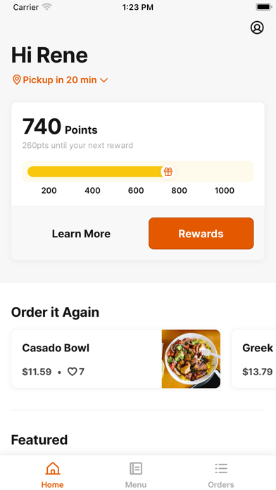 Peño Mediterranean Grill Screenshot