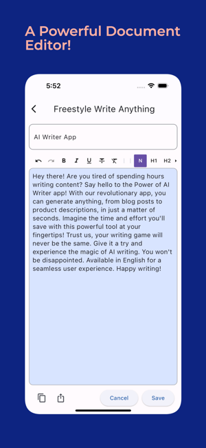 ‎AI Writer & Chat Francais AI Capture d'écran