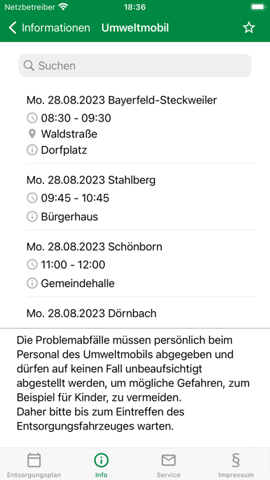 Abfall-App Donnersbergkreis Screenshot