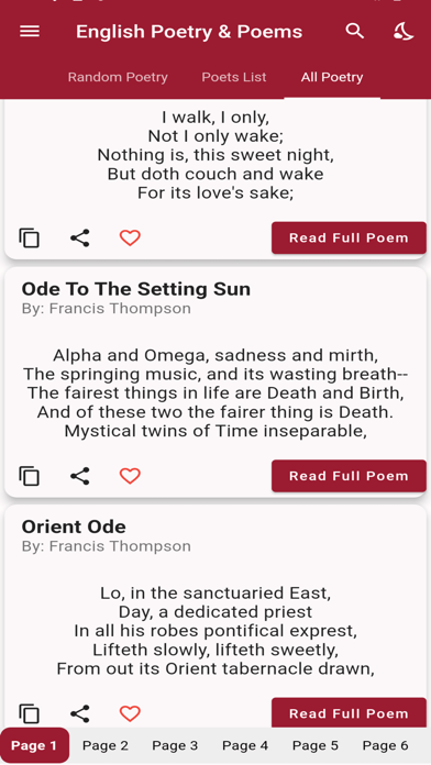 English Poetry and Poems Screenshot