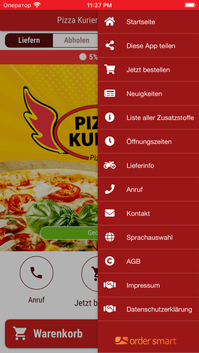 Pizza Kurier - Steinhagen Screenshot