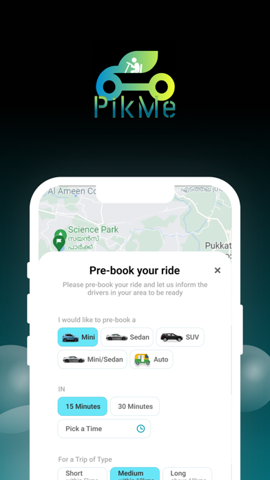 PikMe Cabs Screenshot