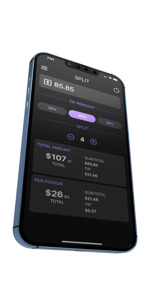 #6. Split: Tip Calculator (iOS) Podle: Anoop tomar