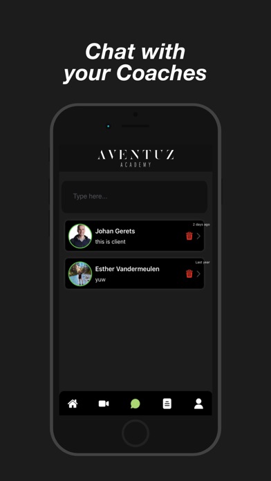 Aventuz Academy - Client Screenshot