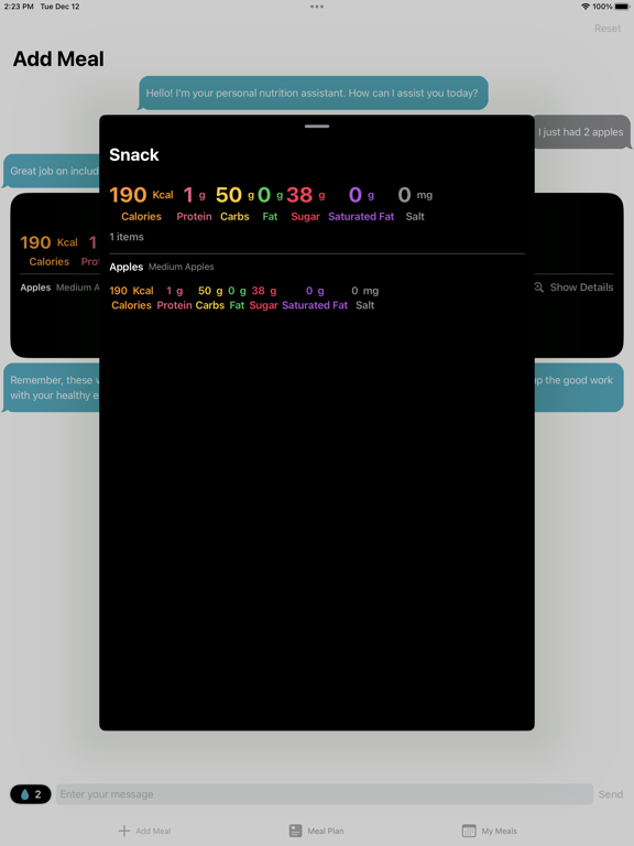 Screenshot #6 pour My Meal Diary