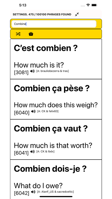 Speak French - 100,000 Phrases Screenshot