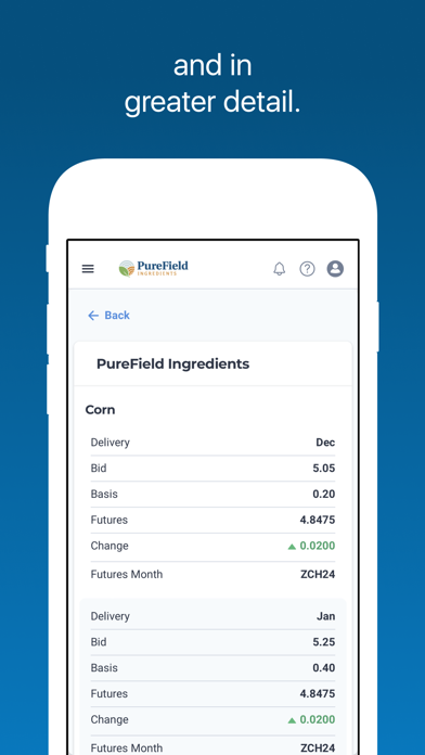 PureField Ingredients Screenshot