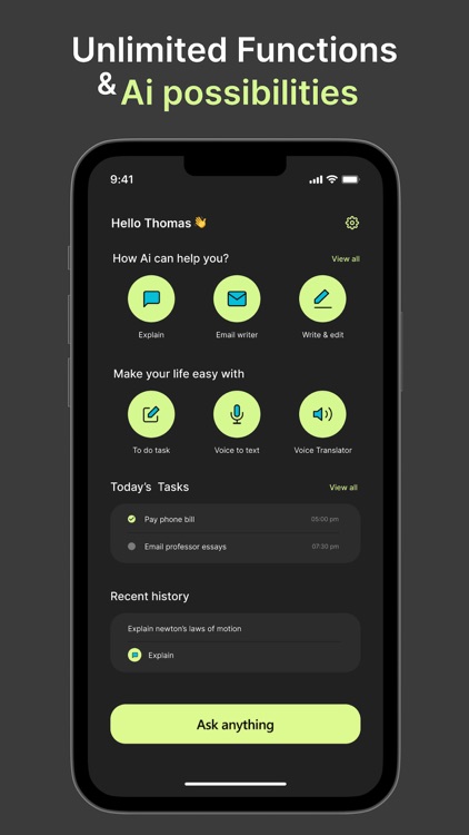 Ask AI Chat, Chatbot Assistant