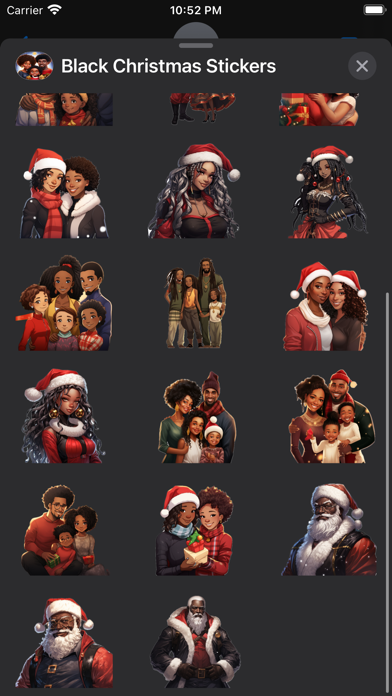 Black Christmas Stickers Screenshot
