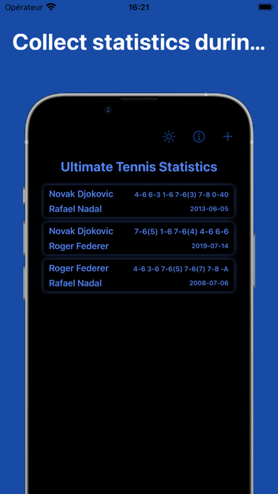 Ultimate Tennis Statistics Screenshot