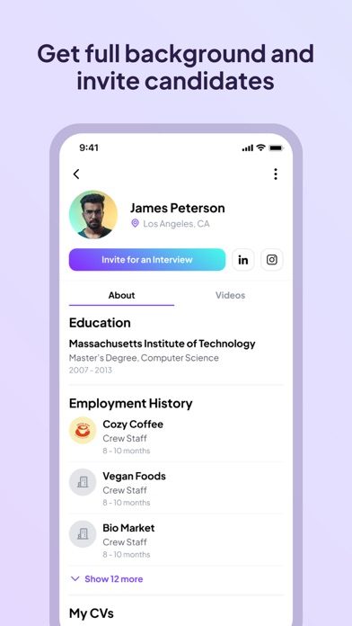 KARIZMA Employer Screenshot