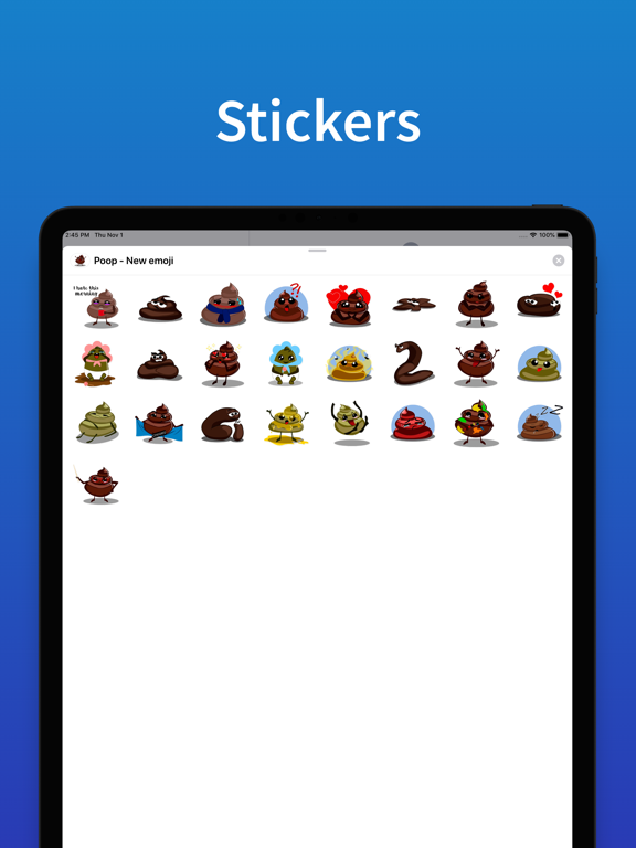 Screenshot #4 pour Poop emoji & Stickers for text