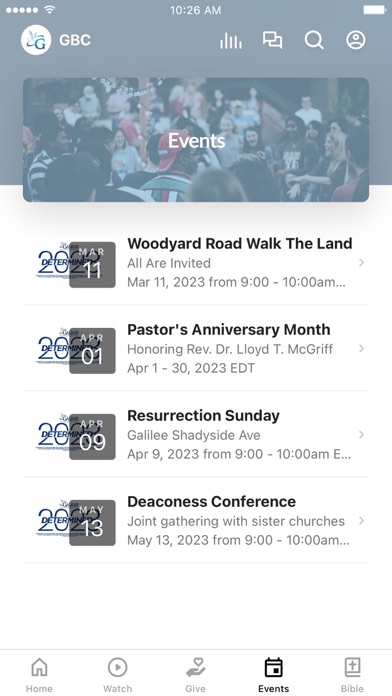 Galilee Baptist Church Screenshot