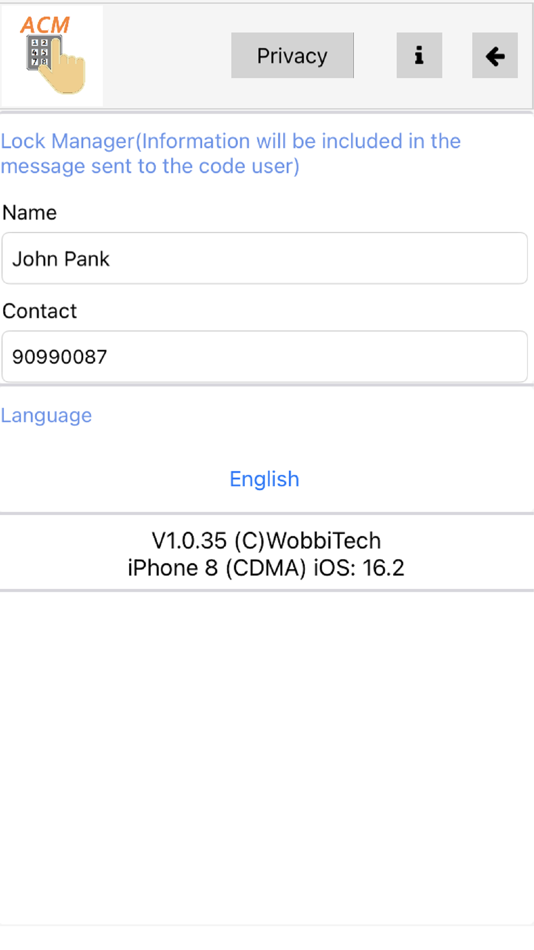 #2. ACM for locks (iOS) Podle: WOBBI TECHNOLOGY LIMITED