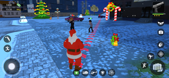 Christmas Gangster Rope Santa