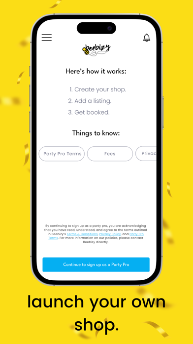 Beebizy: book party vendors Screenshot