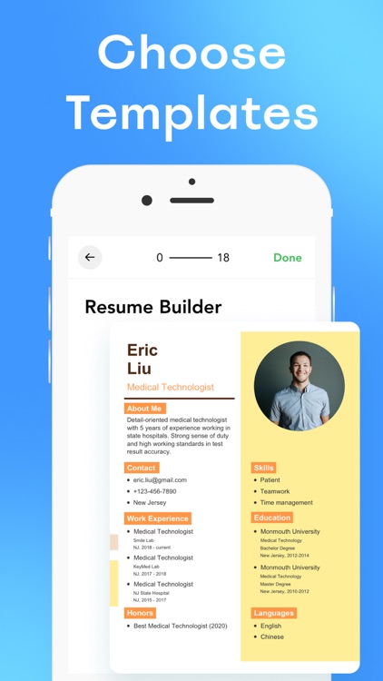 Resume Maker & CV Builder App