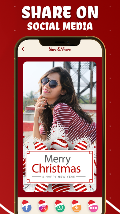 Christmas Photo Frame + Wishes Screenshot