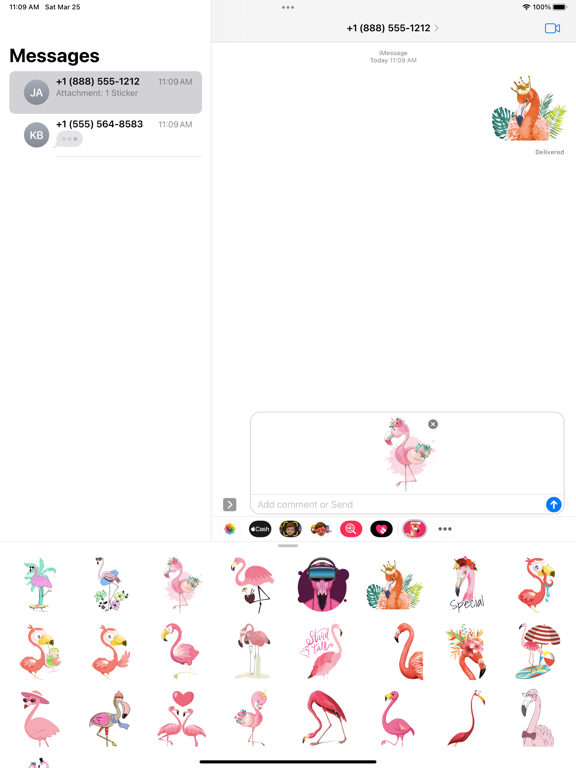 Screenshot #4 pour Flamingo Tropical Stickers