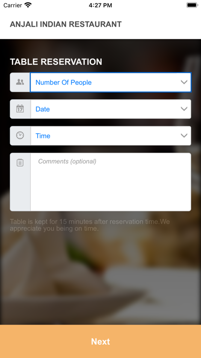 Anjali Indian Restaurant Screenshot