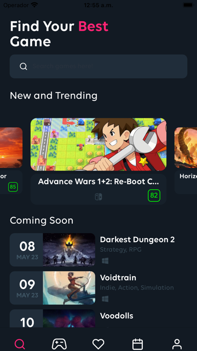 Games To Track - Top Gamers Screenshot
