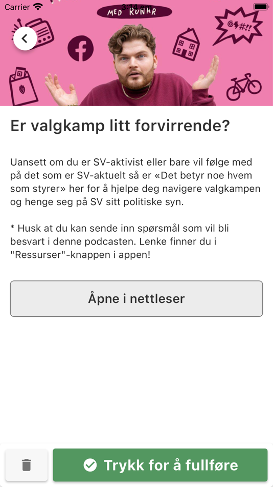 #3. Sosialistisk Venstrepartis app (iOS) โดย: Sosialistisk Venstreparti