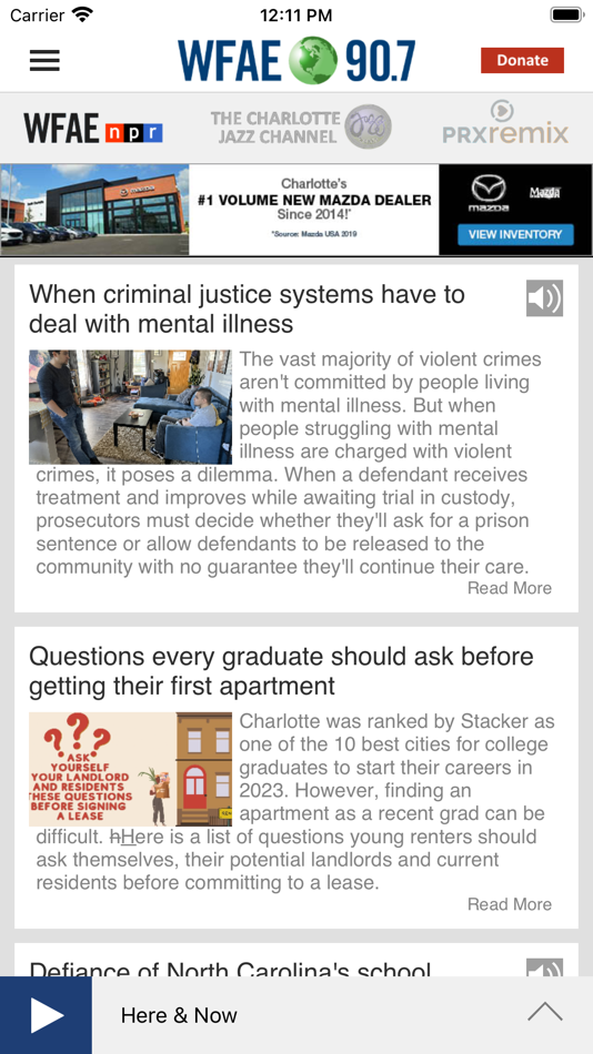 #2. WFAE Public Radio App (iOS) 由: University Radio Foundation, Inc.