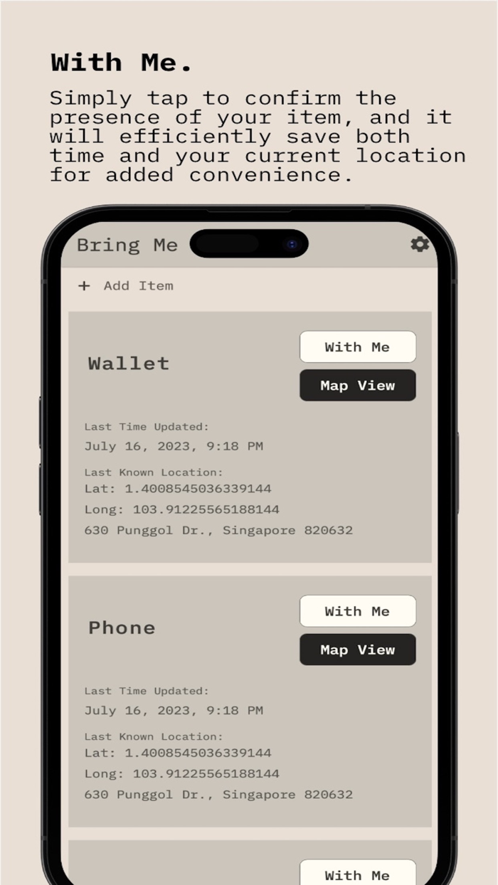 Bring Me - Log Item Location