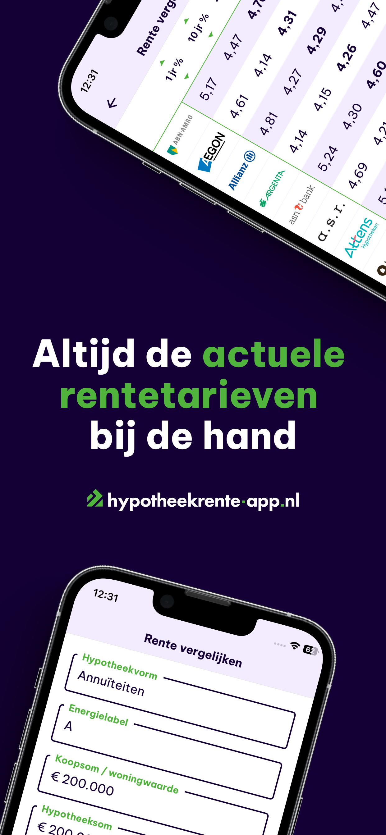 Hypotheekrente app