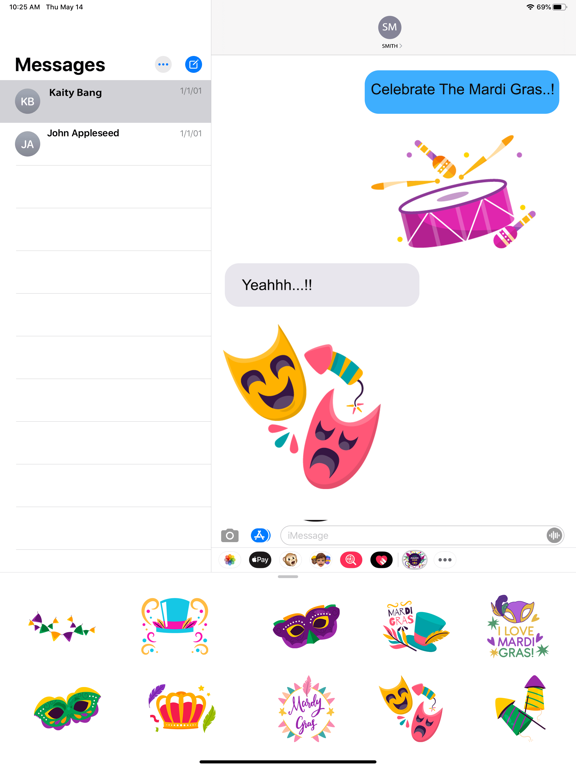 Screenshot #6 pour Mardi Gras Carnival Stickers