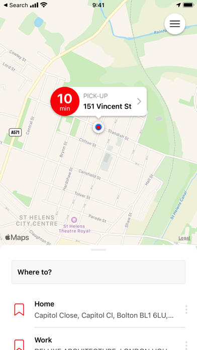 AtoB Taxis Screenshot