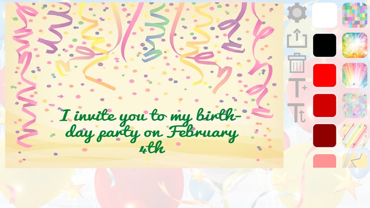 Create birthday invitation screenshot-6
