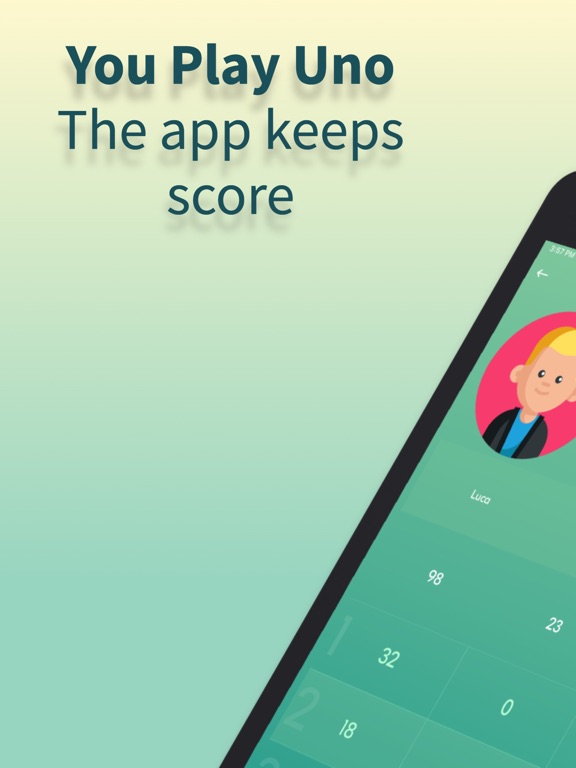 Uno Score Keeper iPad screenshot 1 - Entertainment app