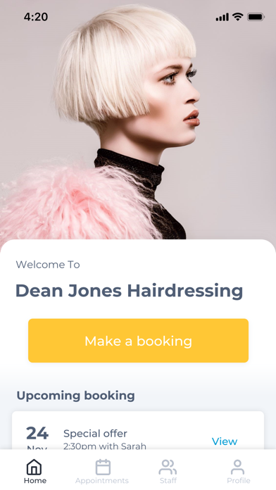 Dean Jones Hairdressing Screenshot