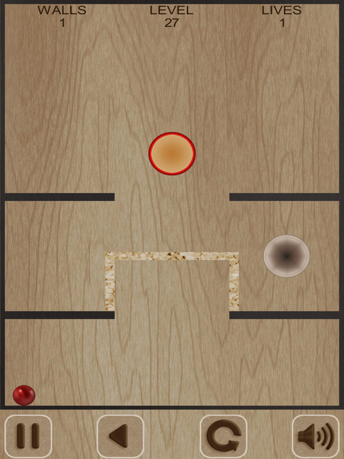 Flying Red Ball and Walls