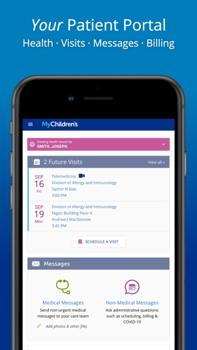 Boston Children's MyChildren's Screenshot