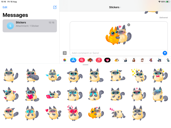 Screenshot #5 pour Funny Cat Emoji Funny Stickers