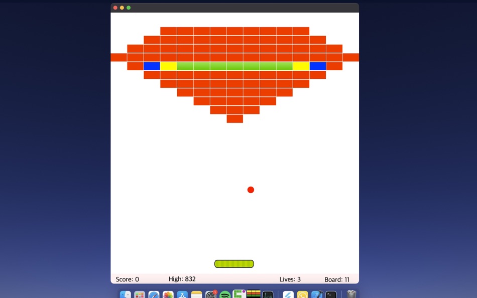 #3. Simple Brickout (macOS) 由: Farid Ahmad