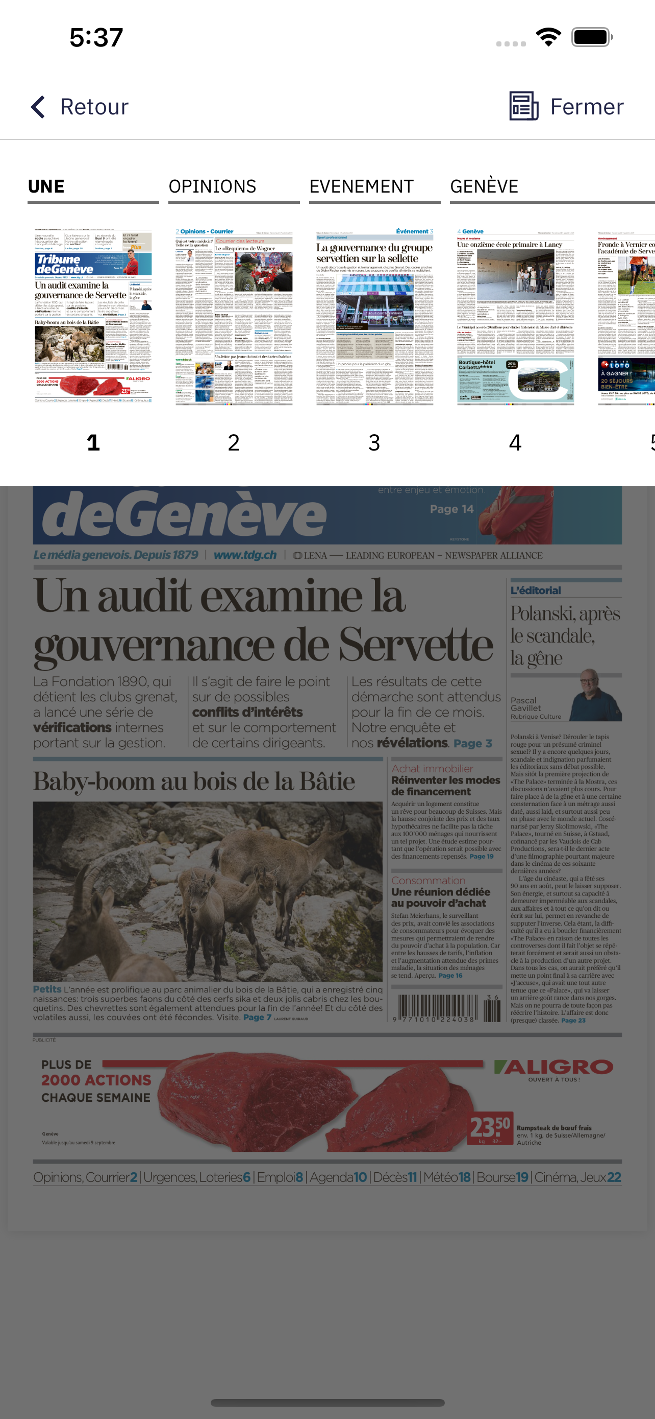 Tribune de Genève, le journal