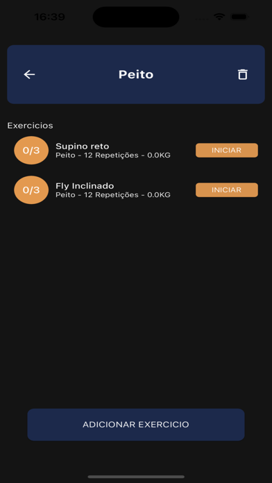 Meu Treino - Ficha de treino Screenshot