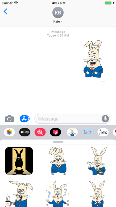 Screenshot #3 pour Cute Rabbit Stickers & emoji