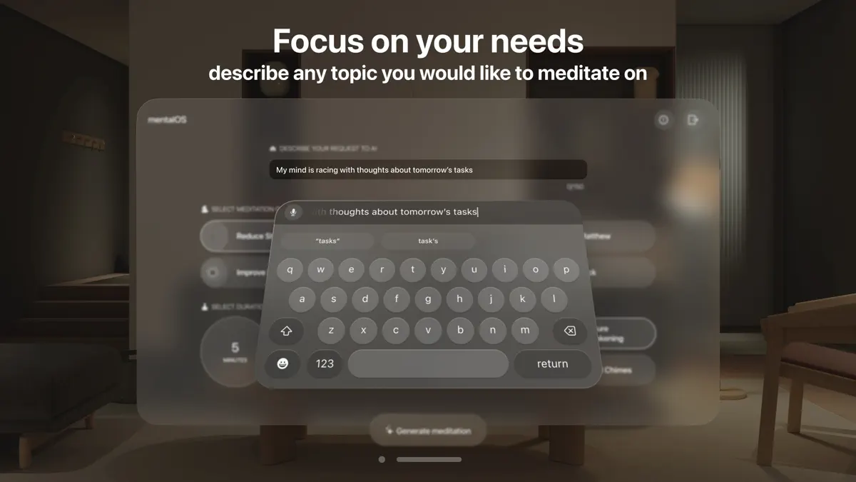 mentalOS: spatial meditation screenshot 3