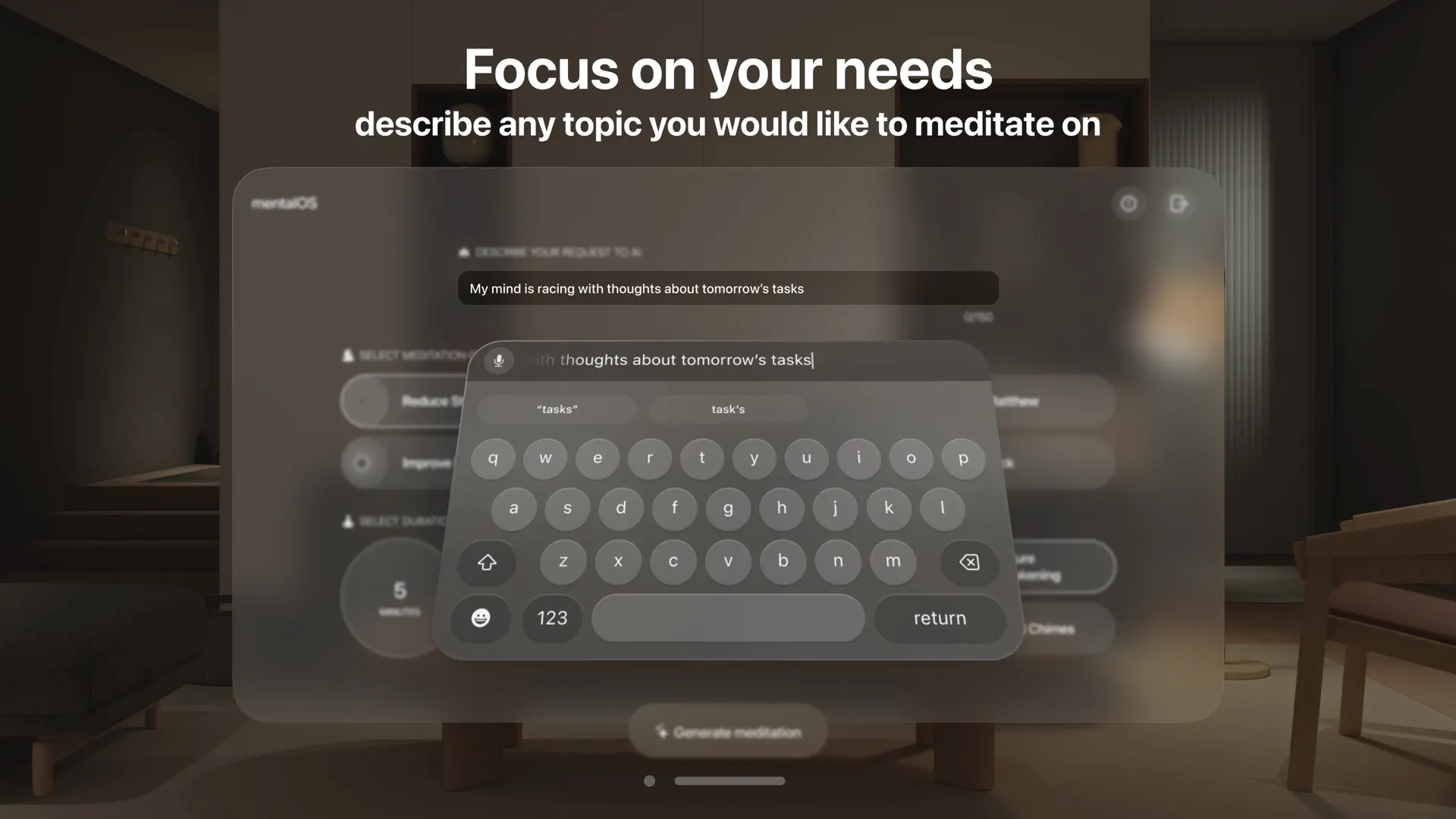 mentalOS: spatial meditation screenshot 3