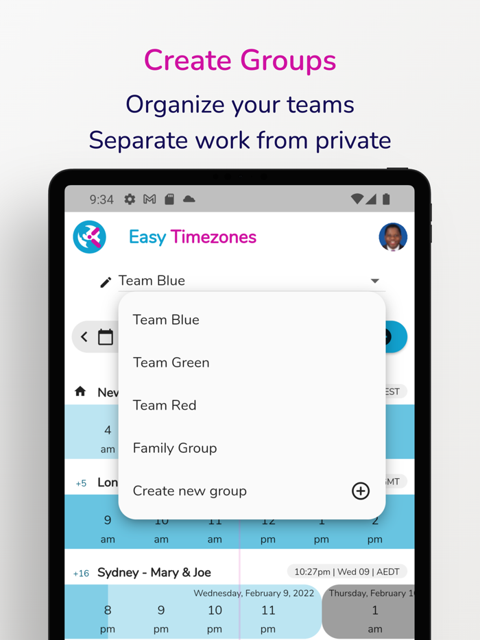 Easy Timezones World Time