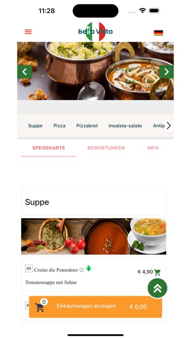 Bella Vista Pizzeria Screenshot